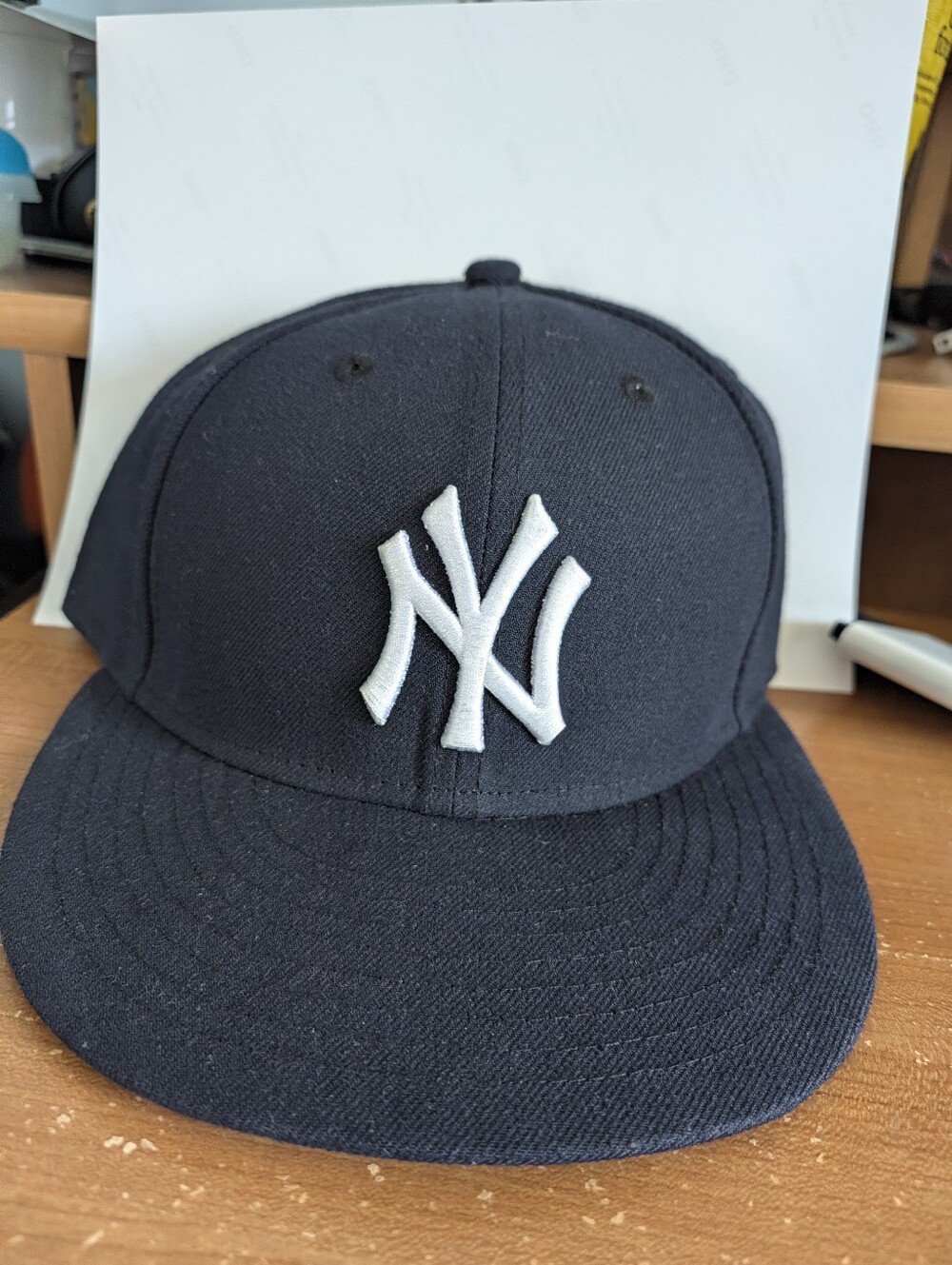 New Era Black Cap with White NY Logo